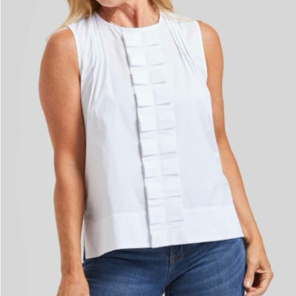 Peace of Cloth Pisces Sleeveless White Top, new condition, size small